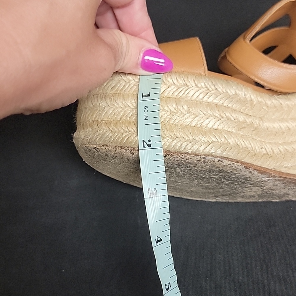 HERMES Nappa Ithea Espadrille Wedge Sandals - W9 - Picture 12 of 12